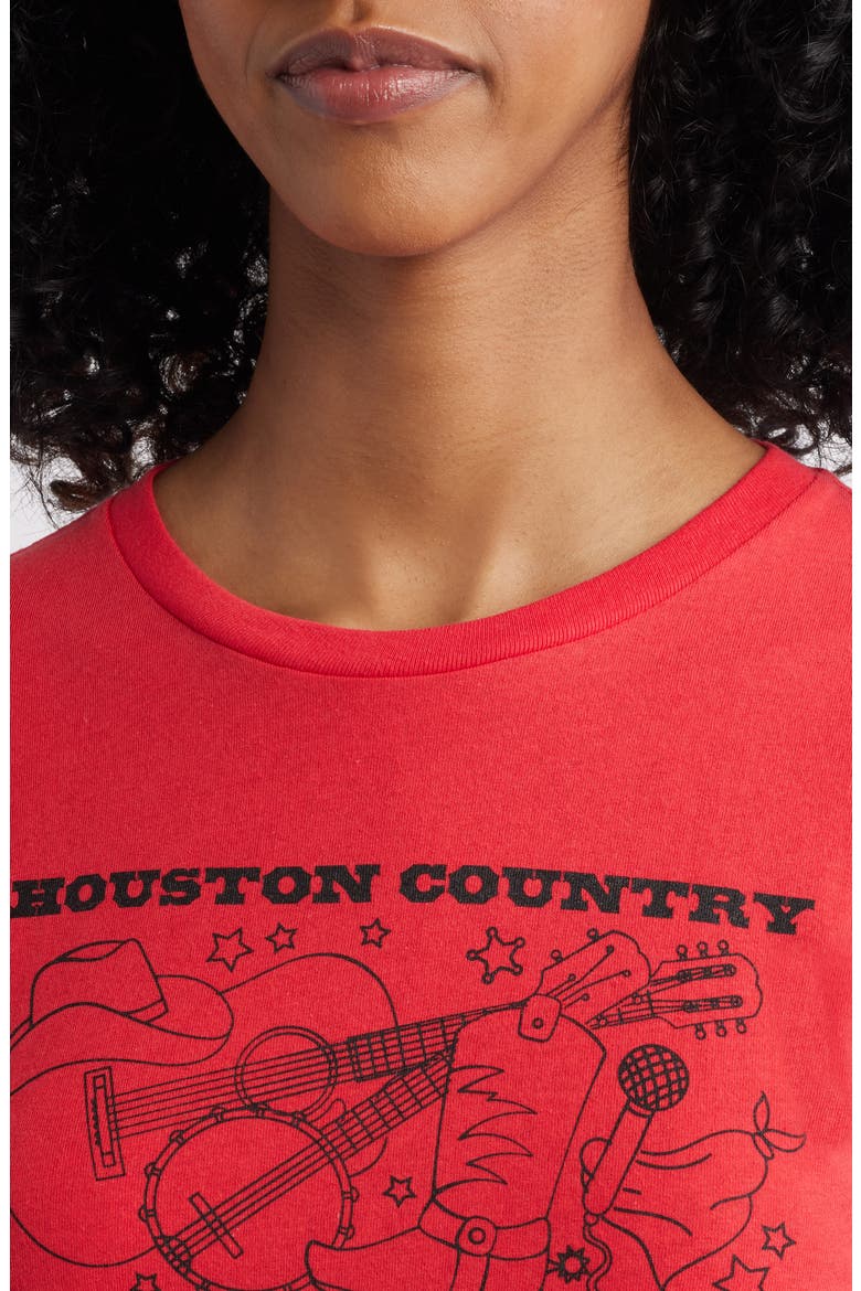 Houston Country Music Shop Cotton Graphic T-Shirt, Alternate, color, FLAME SCARLET