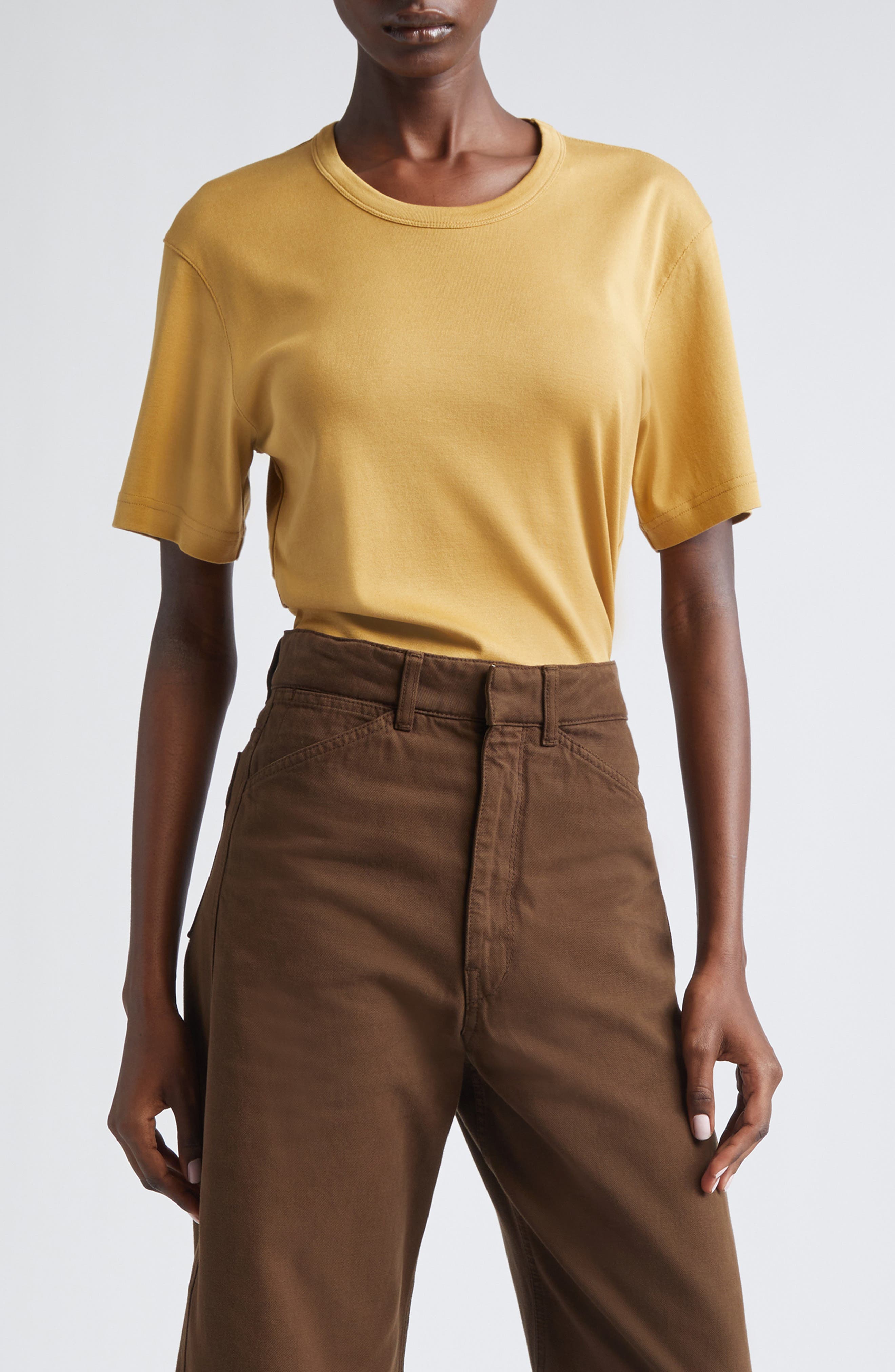 Cotton Jersey Rib T-Shirt