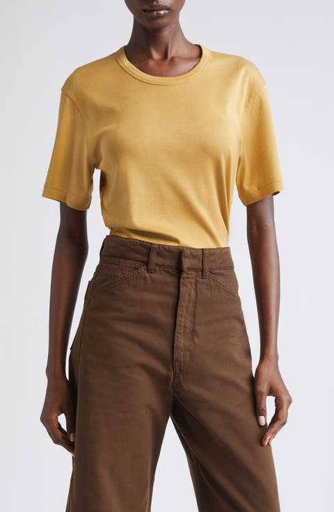 Cotton Jersey Rib T-Shirt