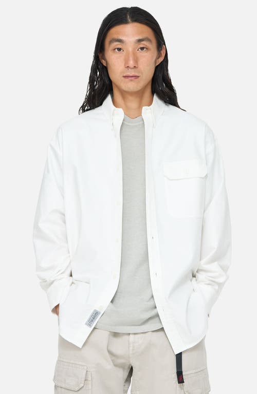 Gramicci Woven Oxford Button-down Shirt In White