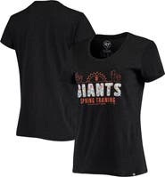 '47 Women's '47 Black San Francisco Giants Spring Training Floral Fill Club T-Shirt