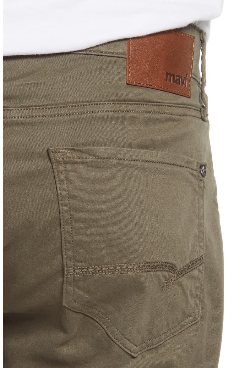 Marcus Slim Straight Leg Five Pocket Pants, Alternate, color, DUSTY OLIVE TWILL