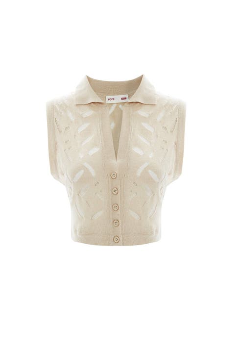 Cropped Ripped Knit Top