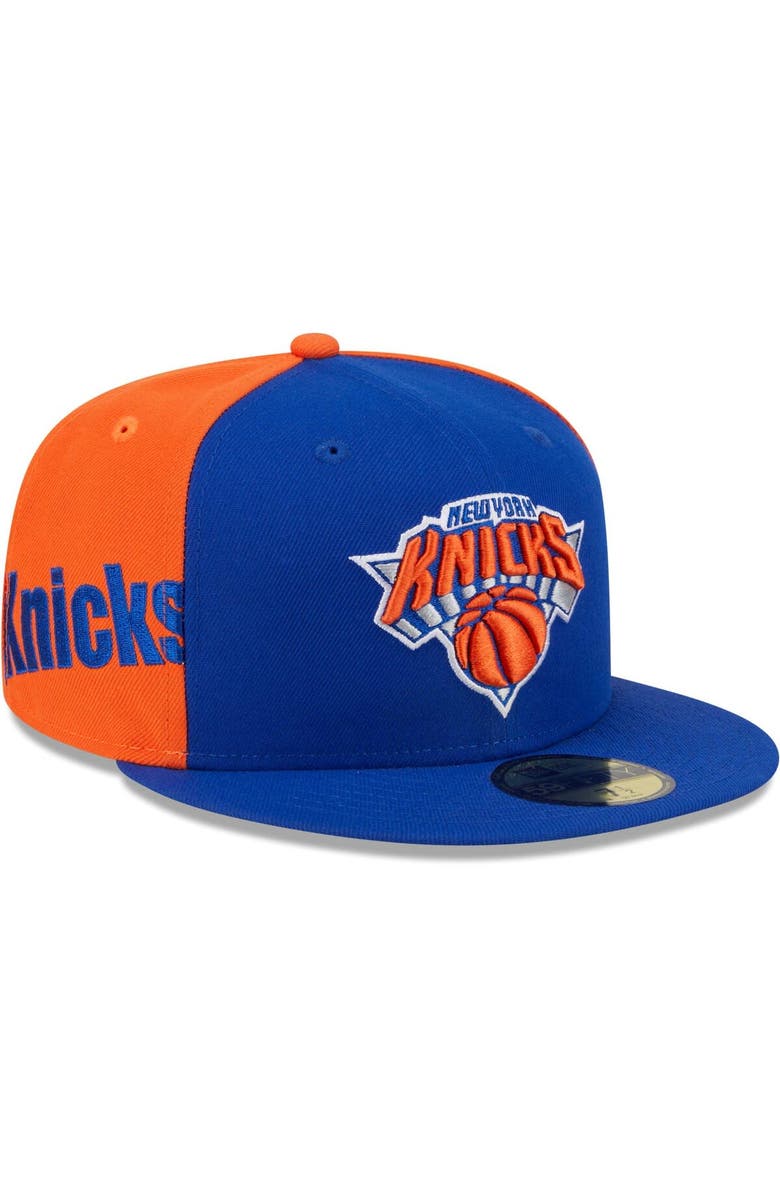 New Era Men's New Era Blue/Orange New York Knicks Gameday Wordmark 59FIFTY Fitted Hat, Main, color, 