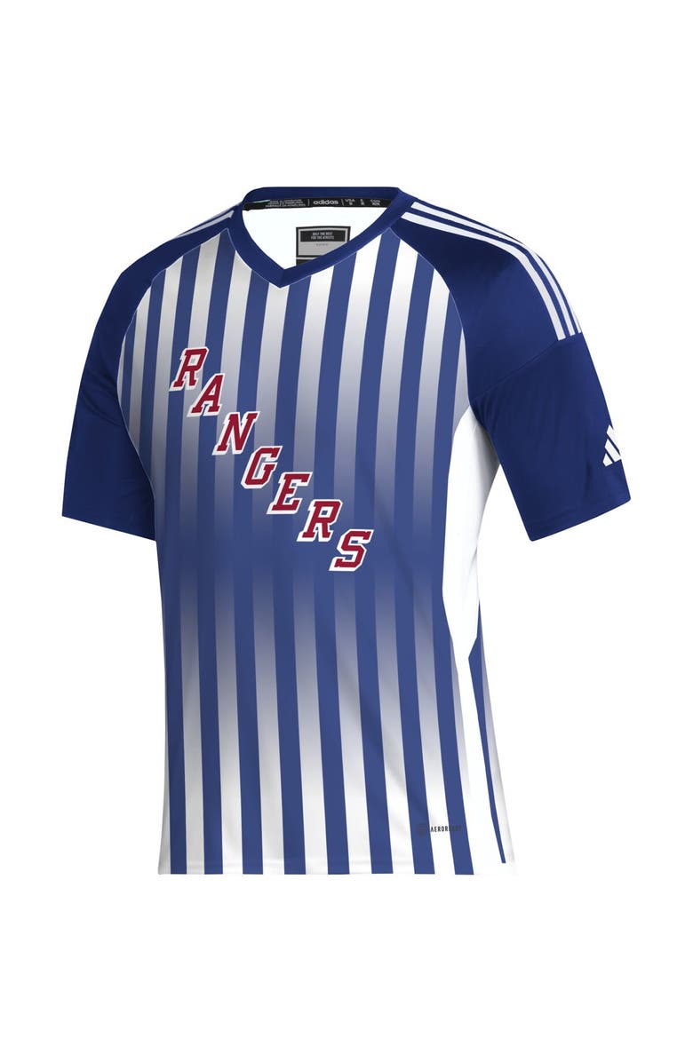 adidas Men's adidas Blue New York Rangers AEROREADY Raglan Soccer Top, Alternate, color, 
