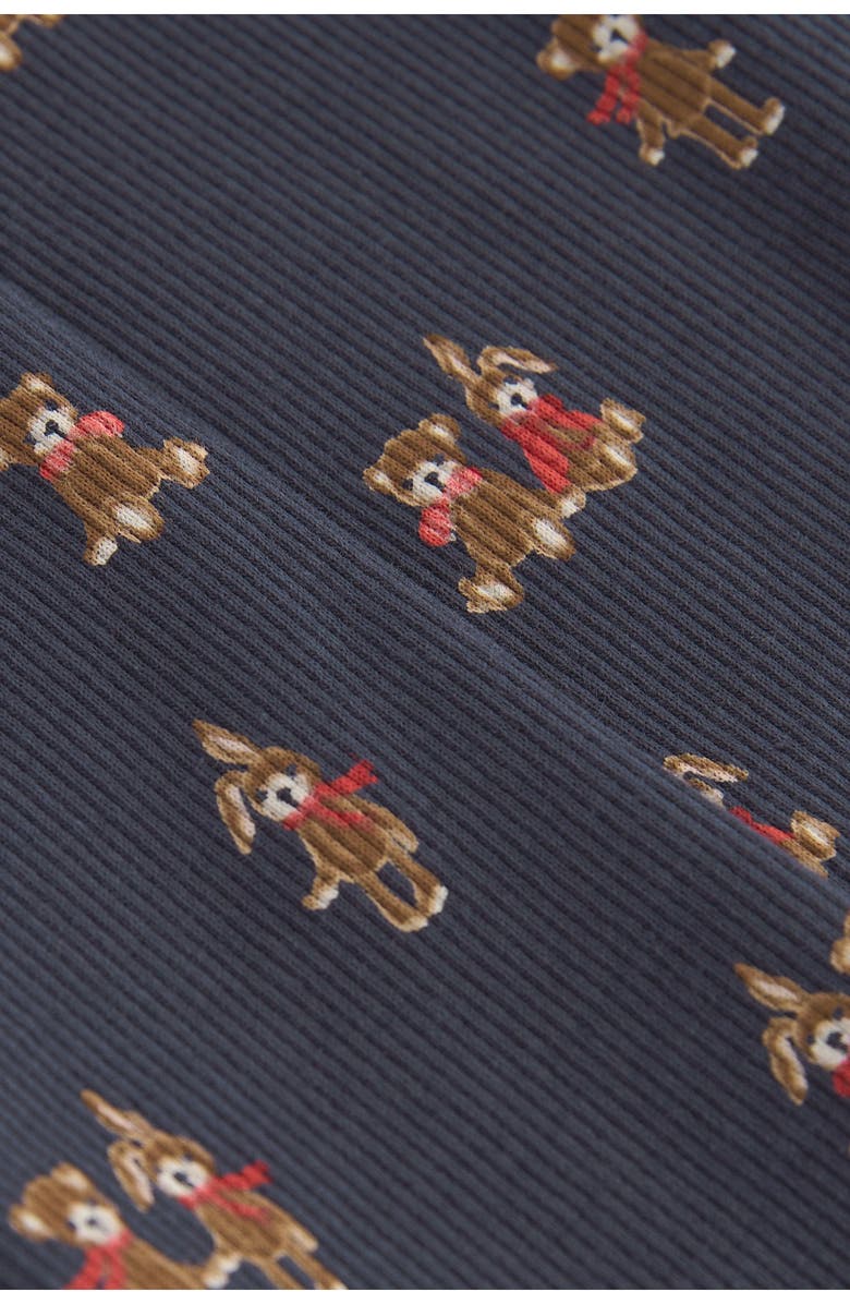 NEXT Kids' Stretch Cotton Rib Jersey Leggings, Alternate, color, Blue