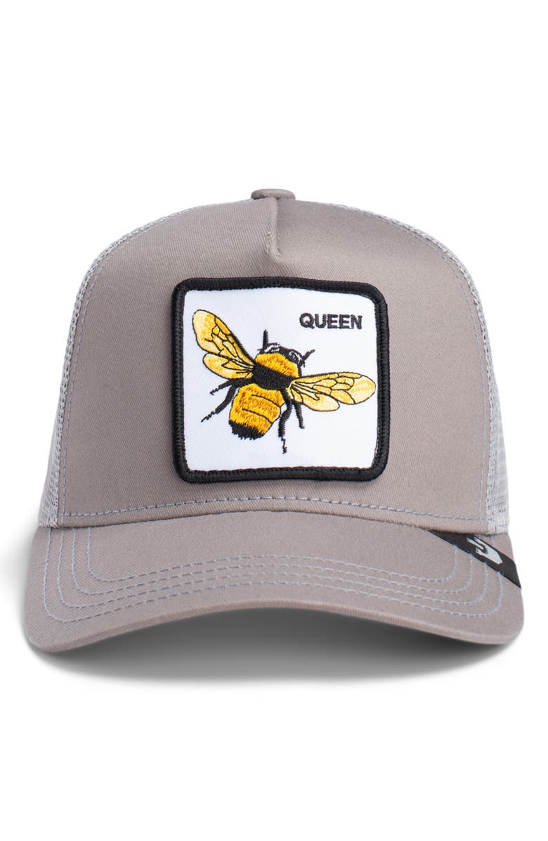 Goorin Bros. The Queen of Bees Snapback Trucker Hat, Main, color, Grey