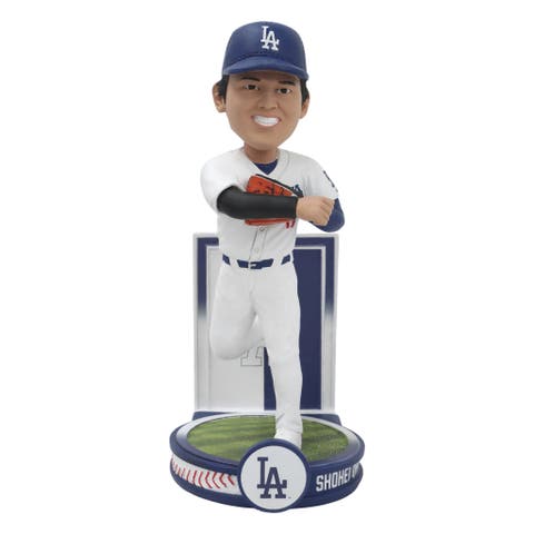 Shohei Ohtani (LA Dodgers) (White Jersey Pitching) Banner Series MLB Bobblehead