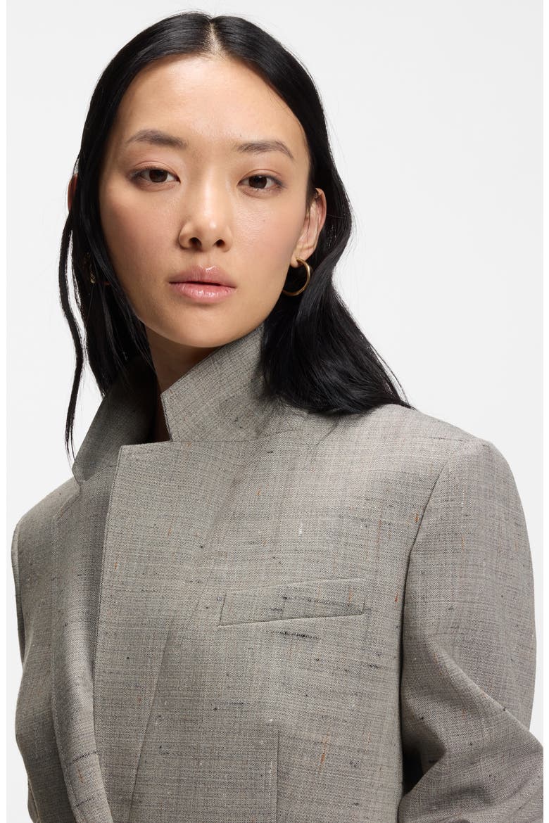 Jemma One-Button Blazer, Alternate, color, PUMICE WOOL TEXTURE