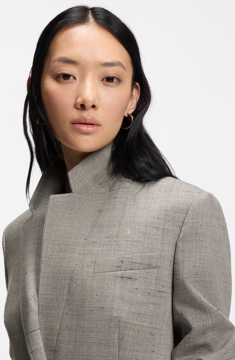 BOSS Jemma One-Button Blazer, Alternate, color, Pumice Wool Texture