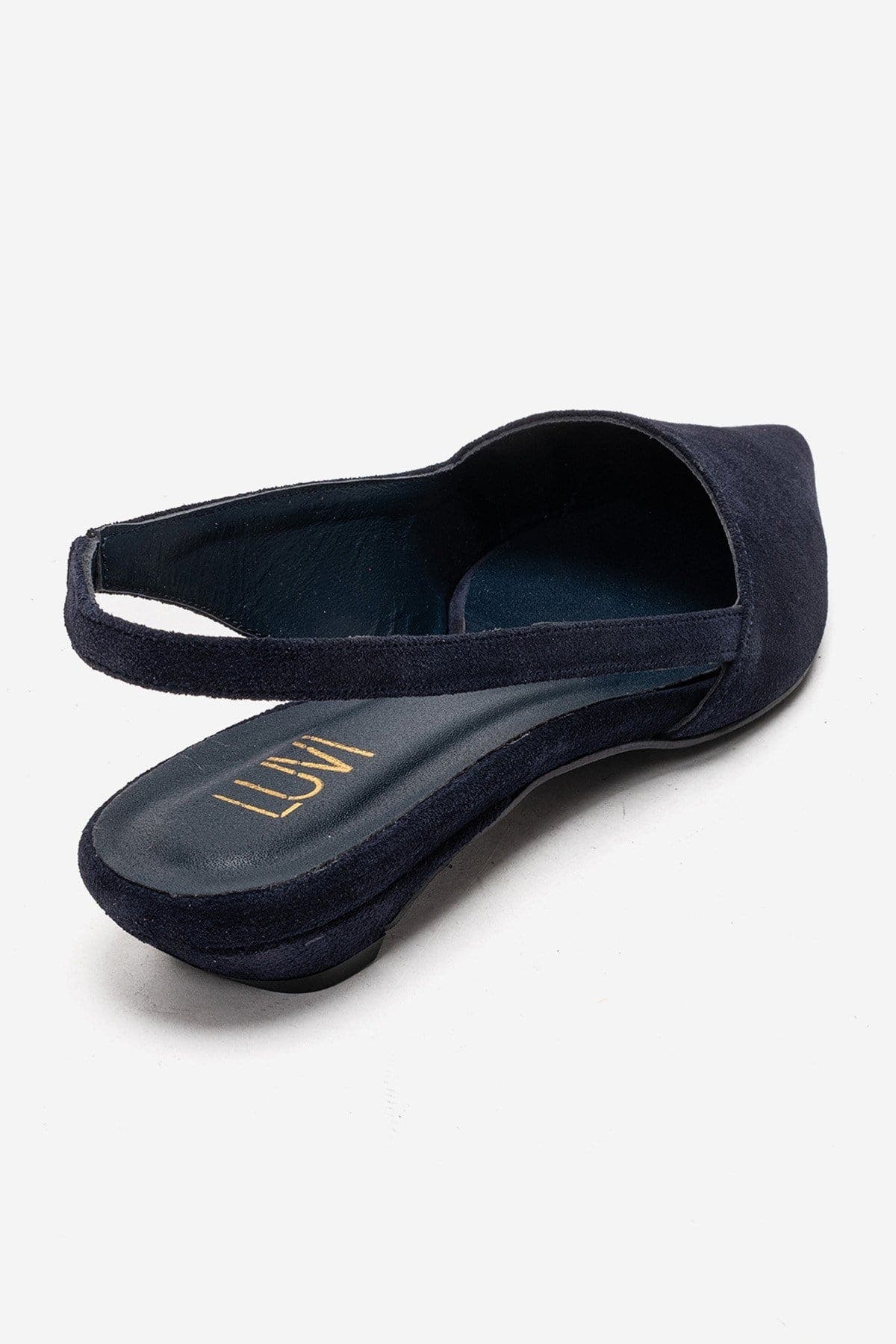 Forever & Always Shoes Berlina Leather Slingback Pump, Alternate, color, Navy Suede
