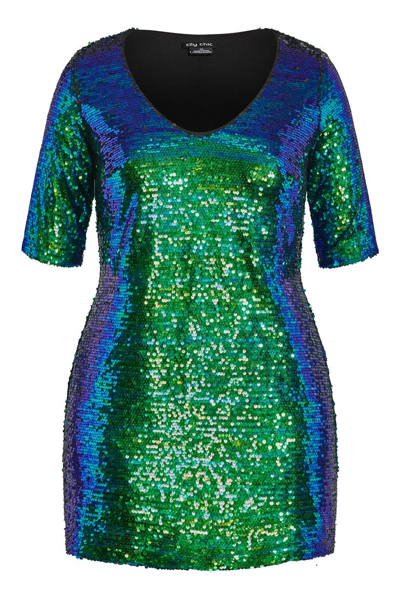 Sequin Cocktail Dress, Alternate, color, ELECTRIC MULTI