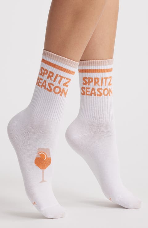 Spritz Season Cotton Blend Crew Socks