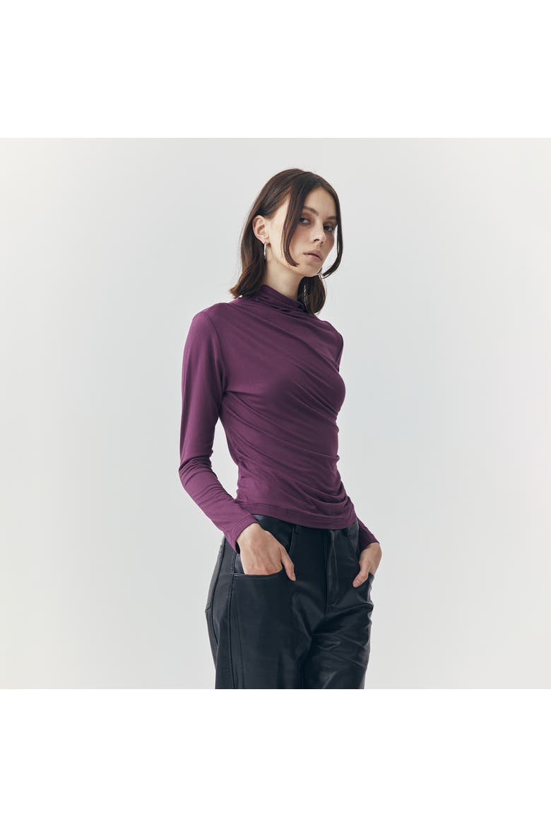 Mira Long Sleeve Top, Main, color, Plum