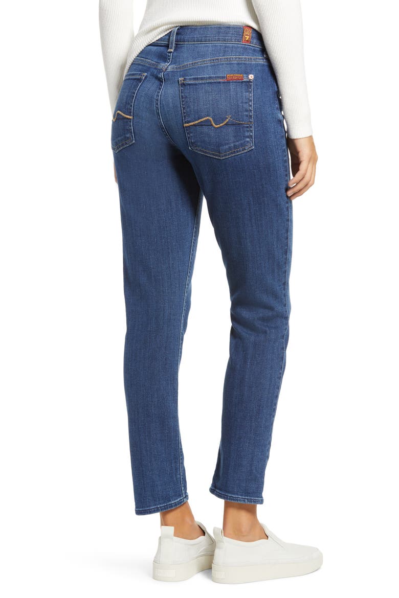 Seven Josefina Ankle Boyfriend Maternity Jeans, Alternate, color, BLUE