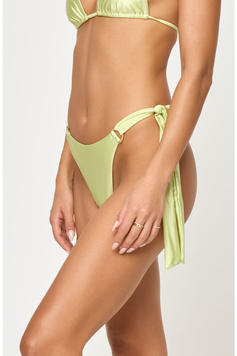 Kiki Tanga Side Tie Bikini Bottoms, Alternate, color, HONEYDEW