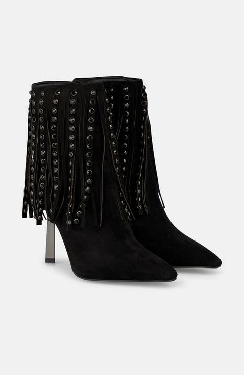 High Ankle Boot with Fringes