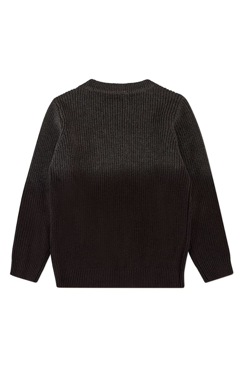 Kids Crewneck Pullover Sweater, Alternate, color, Black-Charcoal