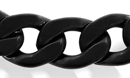 Blackjack Figaro Chain Bracelet In Black