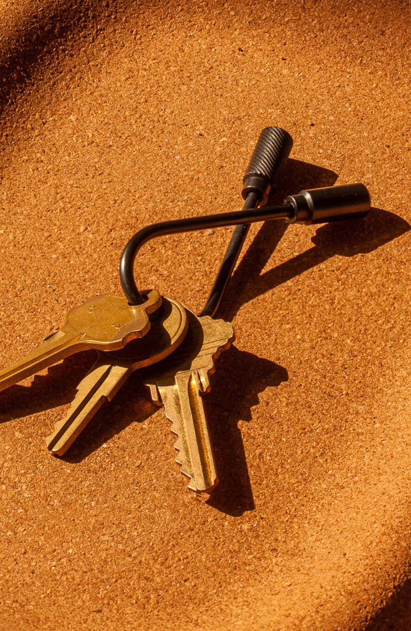 Closed Helix Key Ring, Alternate, color, VAPOR BLACK
