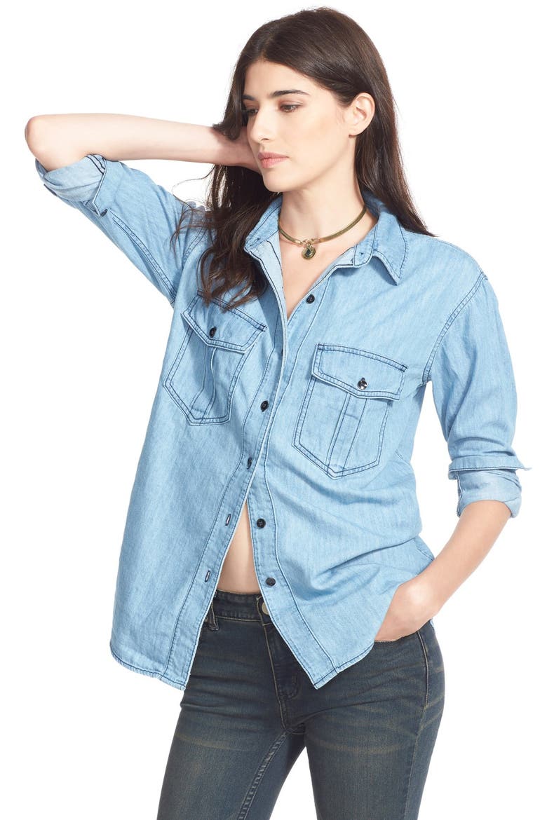 Chambray Shirt, Main, color, CHAMBRAY