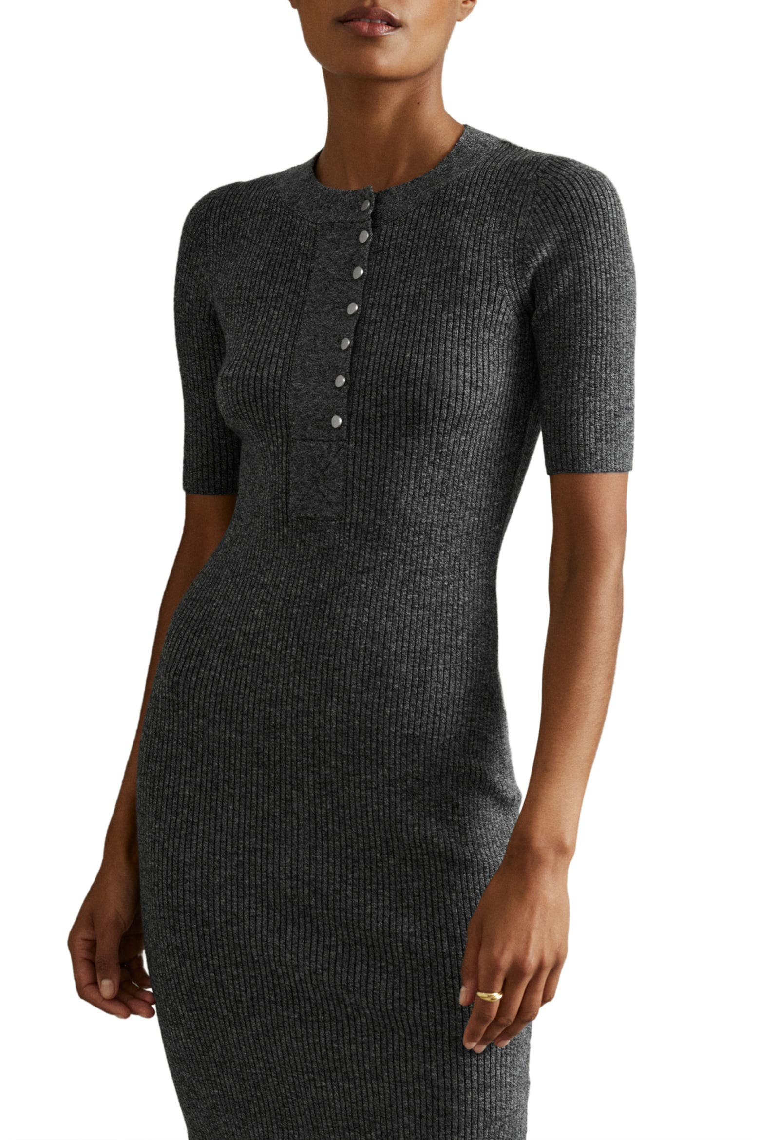 Sandy Wool Blend Rib Sweater Dress (Women) | Nordstromrack