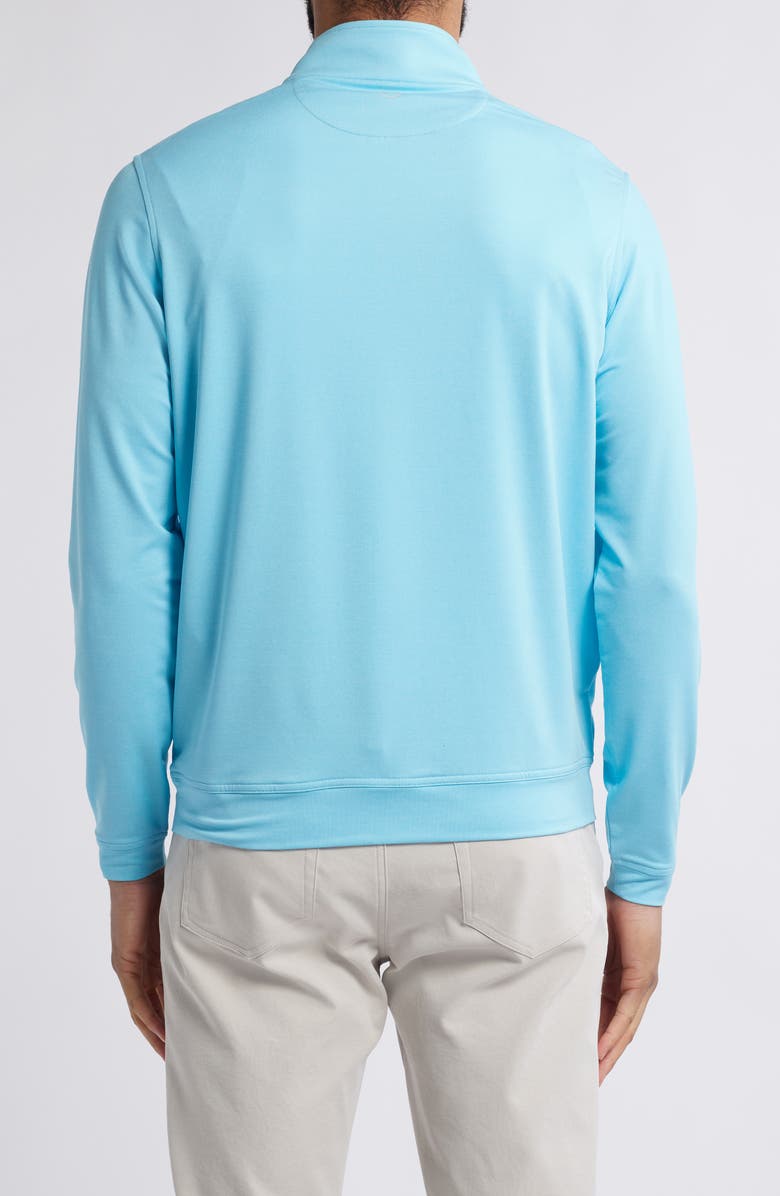 Peter Millar Perth Mélange Performance Quarter Zip Pullover, Alternate, color, Maya Blue
