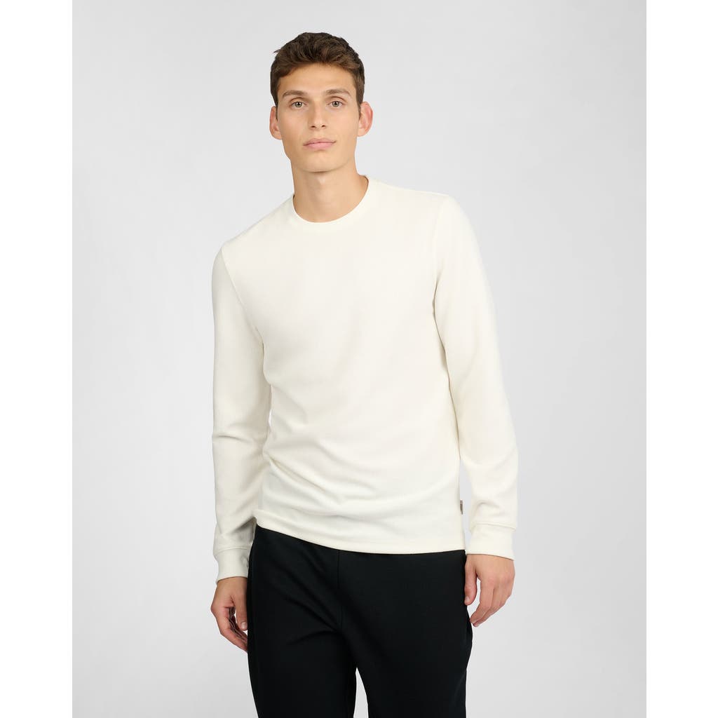 Onia Waffle Crewneck In White