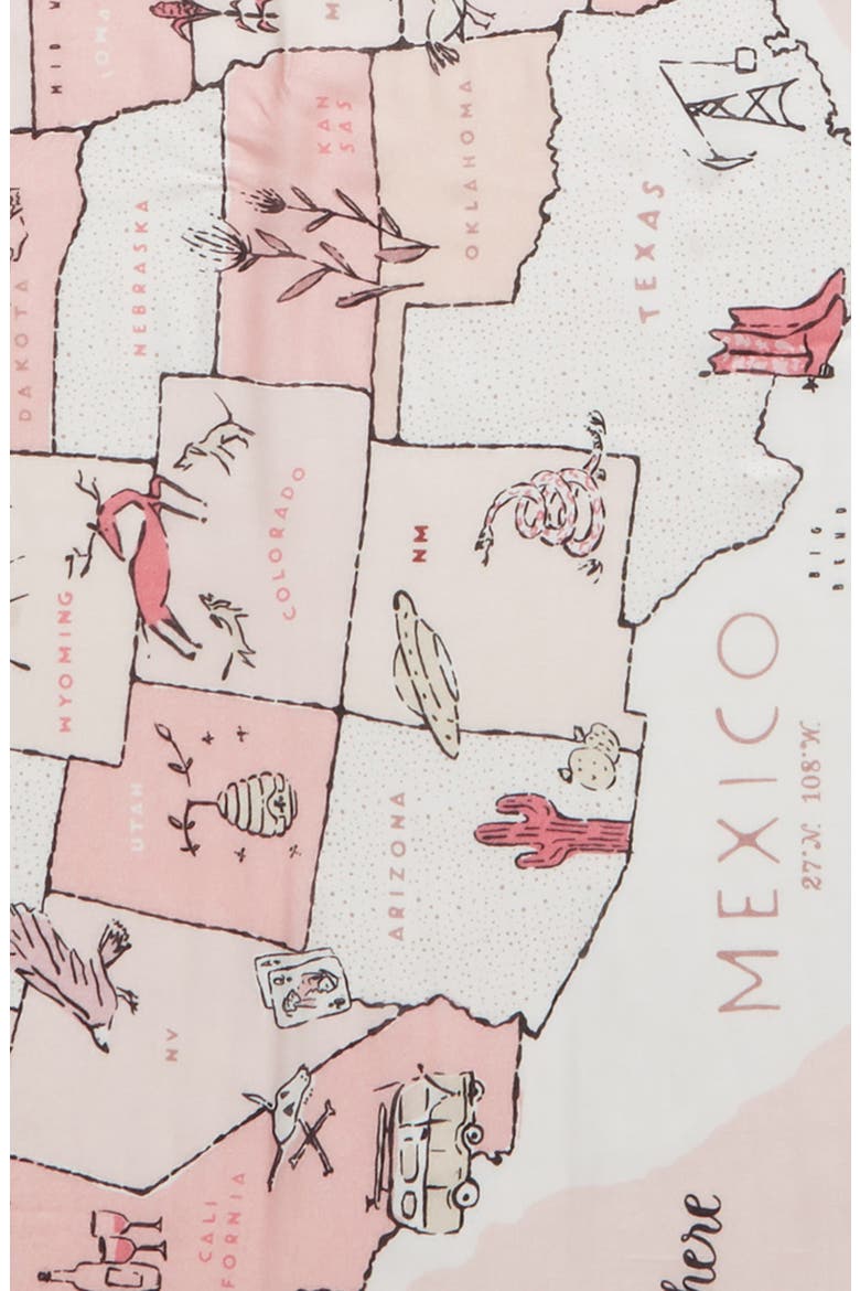 usa map scarf, Alternate, color, ROSE DEW