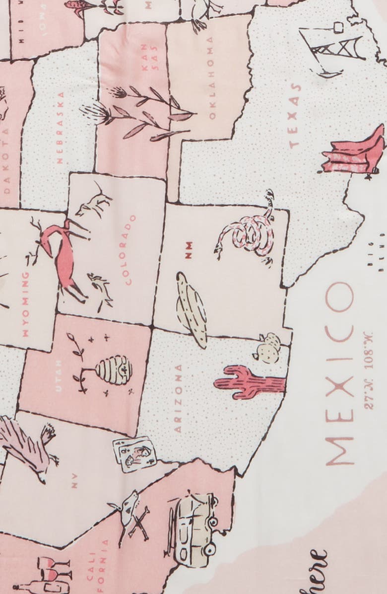 Kate Spade New York usa map scarf, Alternate, color, 