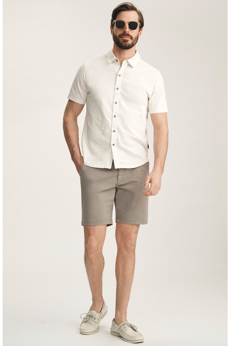 Arizona Slim Fit Flat Front Twill Chino Shorts, Alternate, color, DRIFTWOOD TWILL