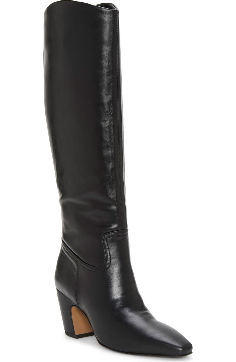 Vince Camuto Cristen Knee High Boot, Main, color, Black Suave Calf Pu