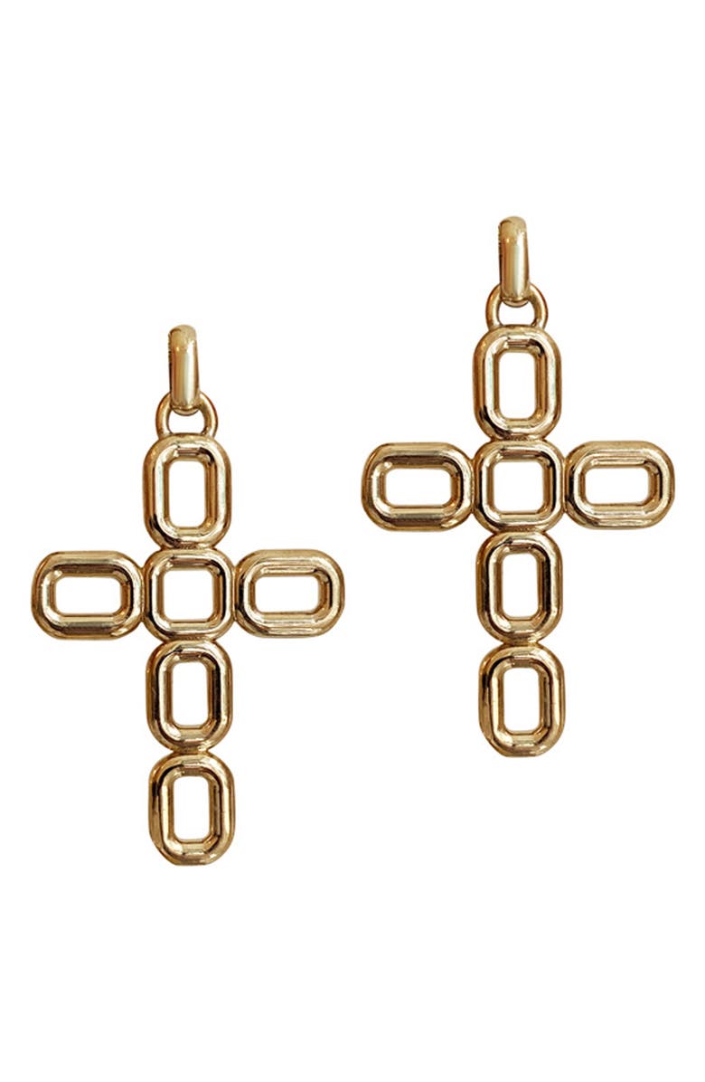 Laura Lombardi Luciana Cross Drop Earrings, Main, color,