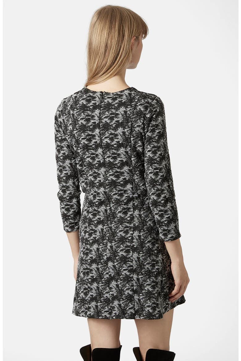 Jacquard Overlay Dress, Alternate, color, BLACK