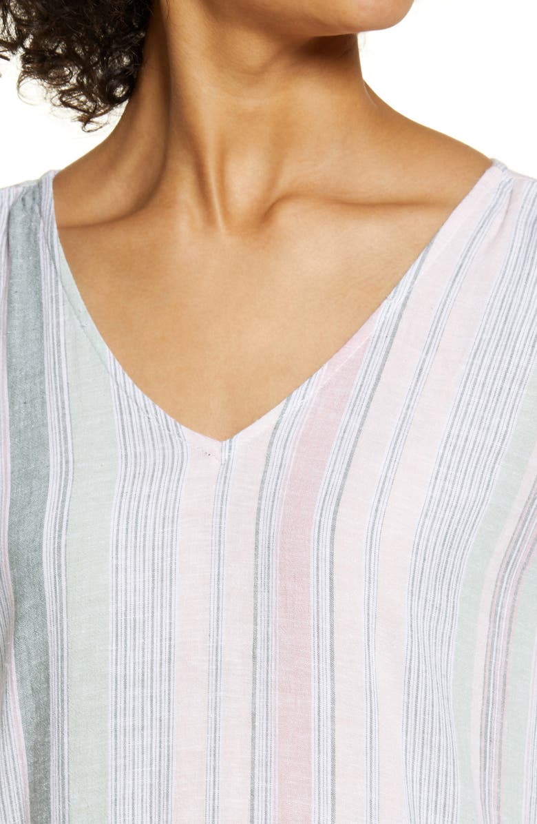 Caslon<sup>®</sup> Long Sleeve Tiered Midi Dress, Alternate, color, 