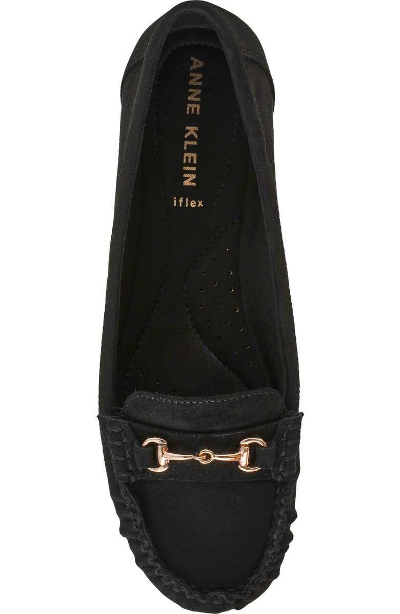 Anne Klein Hewlett Bit Loafer, Alternate, color, Black Suede
