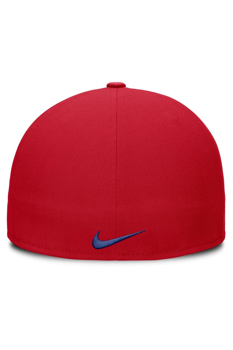 Men's Nike Red Texas Rangers Wordmark Dri-FIT Round Bill True Fitted Hat, Alternate, color, Red