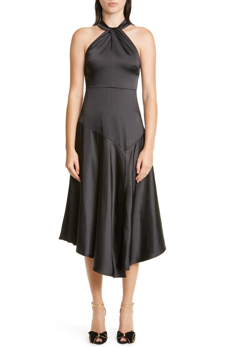 Ted Baker London Renon Halter Neck Satin Dress, Main, color,