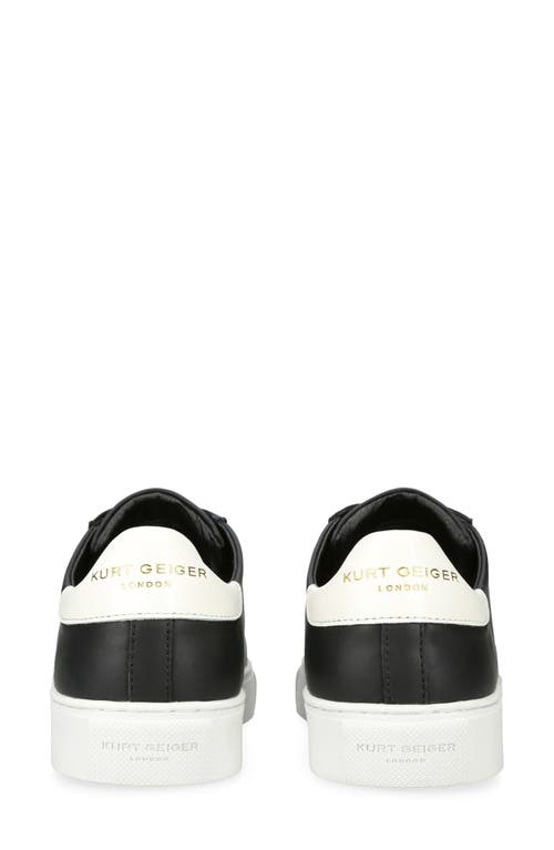 Kurt Geiger Lennon Embroidered Sneaker In Charcoal