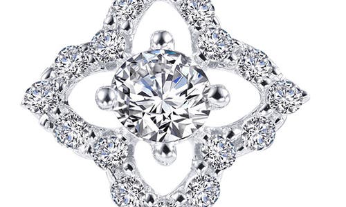 Lafonn Open Flower Stud Earrings In Metallic
