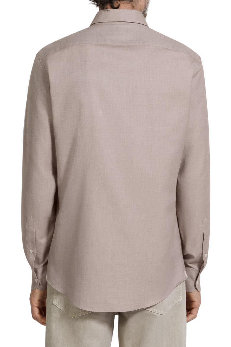 Cashco Cotton & Cashmere Oxford Button-Up Shirt, Alternate, color, LIGHT TAUPE