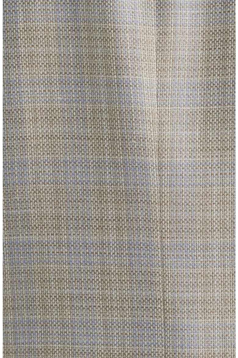 Kei Trim Fit Plaid Slub Wool & Silk Blend Sport Coat, Alternate, color, BEIGE