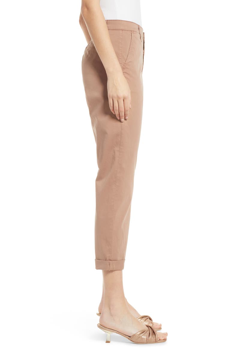 Caden Crop Twill Pants, Alternate, color, MAUVE ORCHID