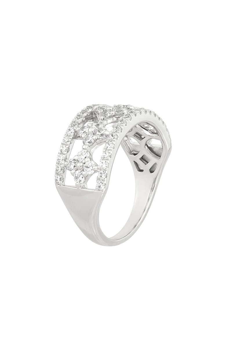 Frankie & Zoe 10K White Gold Lab Grown Diamond Band Ring, Alternate, color, White Gold