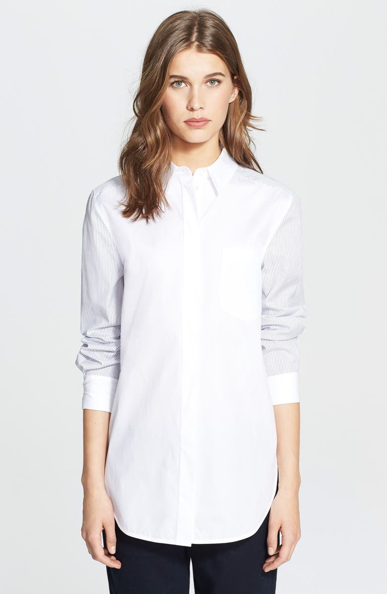 Vince Mixed Shirting Button Up Blouse, Main, color, 