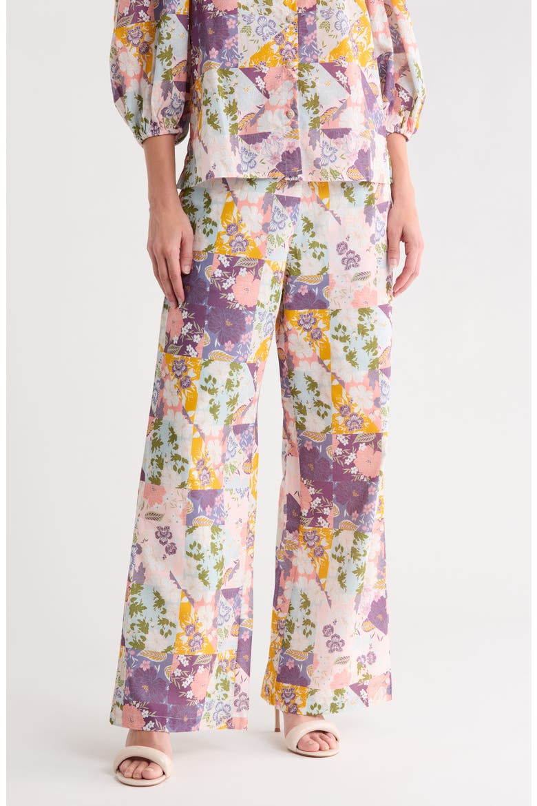 Aemie Patchwork Wide Leg Pants, Main, color, MULTI