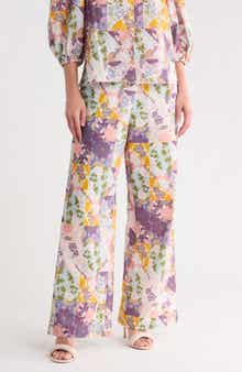 Aemie Patchwork Wide Leg Pants