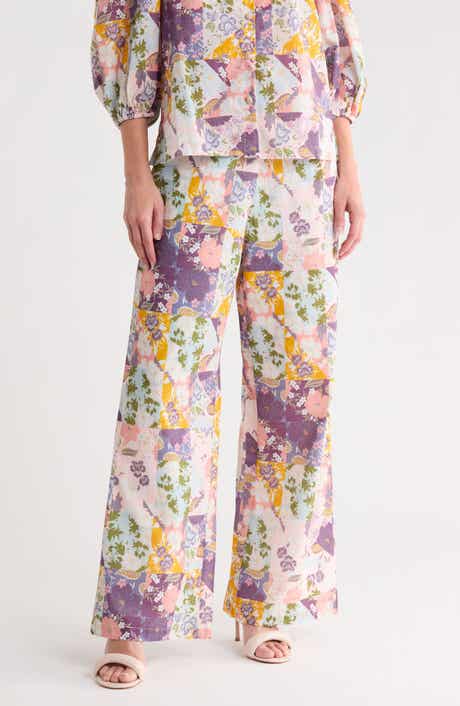 Aemie Patchwork Wide Leg Pants