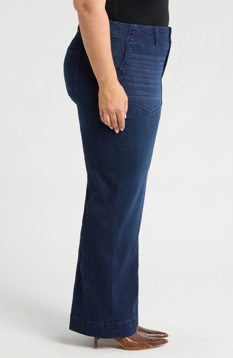 Liverpool Los Angeles Hannah Patch Pocket Flare Jeans, Alternate, color, Summit Lake