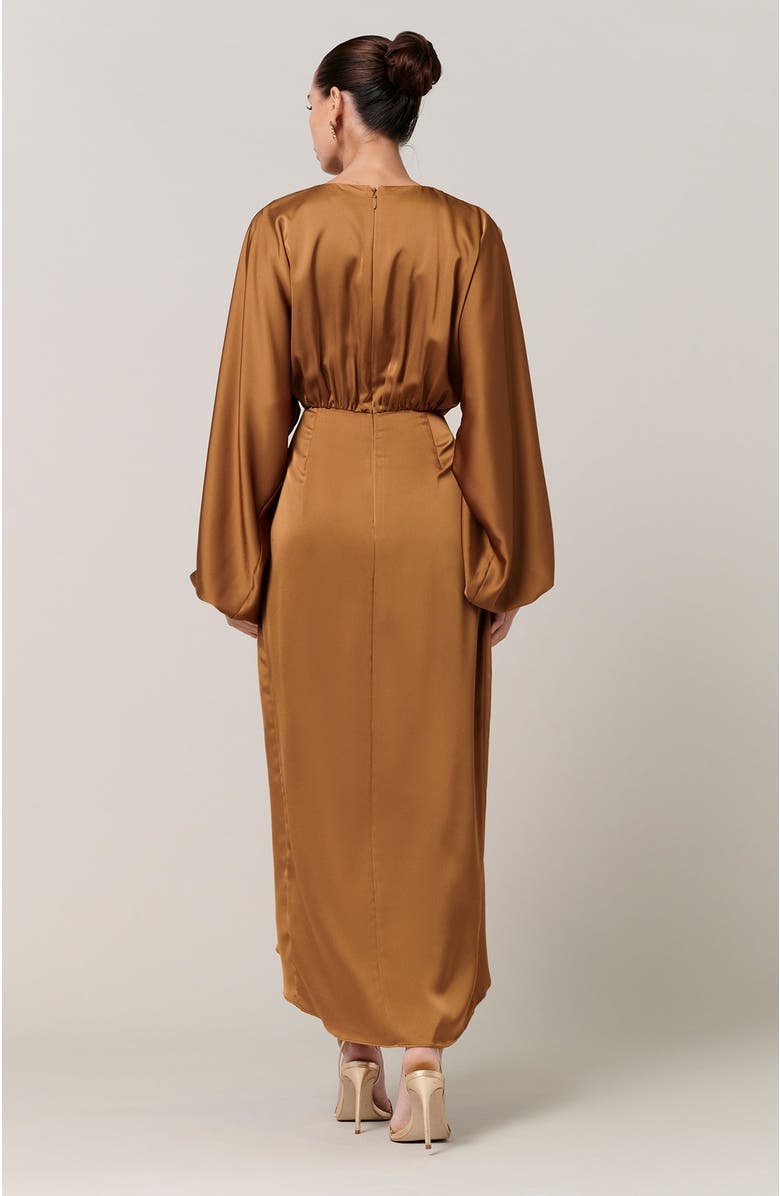 SAVEL Irena Midi Dress, Alternate, color, Bronze